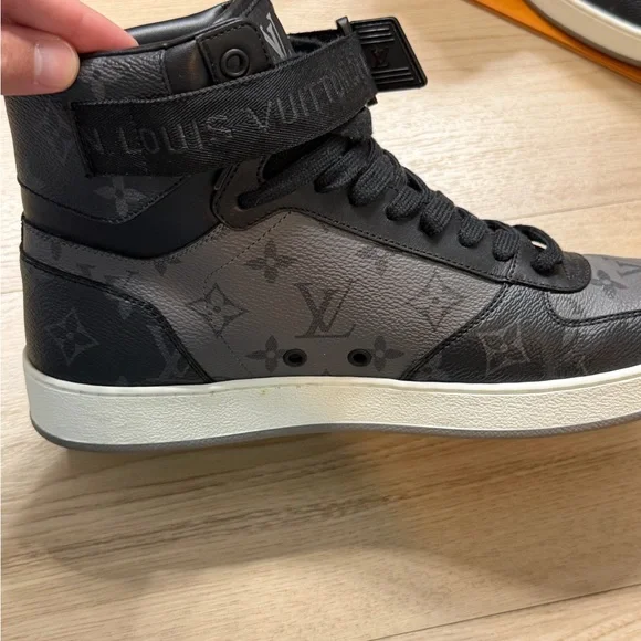 Louis Vuitton Black and Gray High-Top Sneakers - Picture 8 of 12